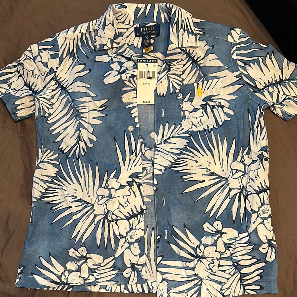 Polo by Ralph Lauren Blue Floral Boy’s Shirt
